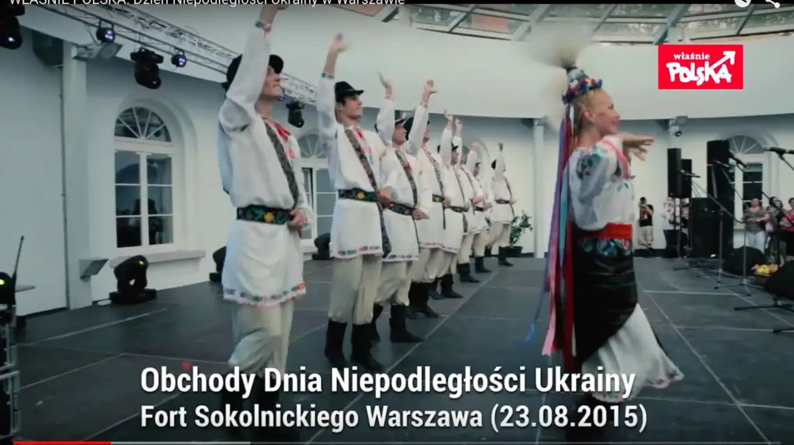  / Screen z wideo z cyklu "Właśnie Polska" o obchodach Dnia Niepodległości Ukrainy.