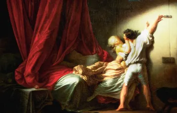 Jean-Honoré Fragonard, „Zasuwka”, ok. 1778 r. / Fot. RMN-GRAND PALAIS (MUSÉE DU LOUVRE) / Daniel Arnaudet