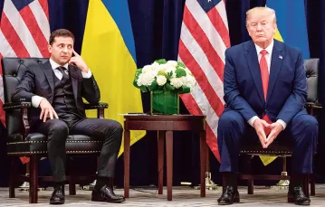  / Prezydent Ukrainy Wołodomyr Zełenski i Donald Trump / SAUL LOEB / AFP / EAST NEWS