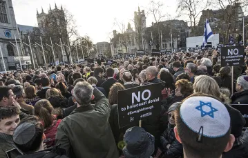 Demonstracja środowisk żydowskich przeciwko antysemityzmowi w Partii Pracy,  Londyn, marzec 2018 r. / BEN CAWTHRA / EYEVINE / EAST NEWS
