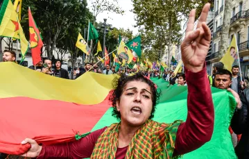 Demonstracja poparcia dla Kurdów w Marsylii, 12 października 2019 r. / / BORIS HORVAT / AFP / EAST NEWS