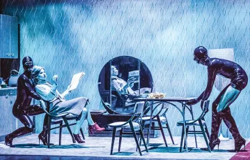 Scena ze spektaklu „Śmierć i dziewczyna” na deskach Teatru Polskiego / Fot. Natalia Kabanov / TEATR POLSKI WE WROCŁAWIU