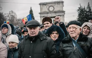 Antyrządowa demonstracja pod siedzibą mołdawskiego MSW, Kiszyniów, 29 listopada 2015 r. / Fot. Dan Gutu / SPUTNIK / EAST NEWS