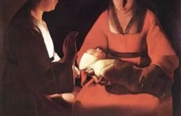 Georges de La Tour (1593-1652), "Matka Boska z Dzieciątkiem i św. Anną" (fragment) / 