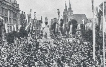 Obchody pięćsetnej rocznicy zwycięstwa pod Grunwaldem, Kraków, lipiec 1910 r. / Fot. Biblioteka Narodowa / 