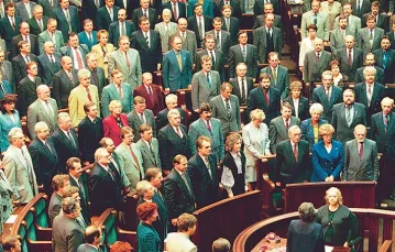 Zgromadzenie Narodowe uczciło moment przyjęcia nowej Konstytucji, kwiecień 1997 r. / Fot. Sławomir Kamiński / AGENCJA GAZETA