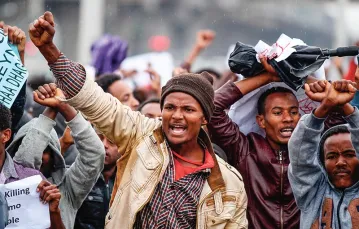 Protest w Addis Abebie / Fot. Tiksa Negeri / REUTERS / FORUM