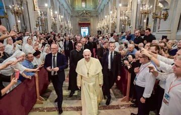 Papież w katedrze w Palermo na Sycylii, 15 września 2018 r. / AFP / EAST NEWS