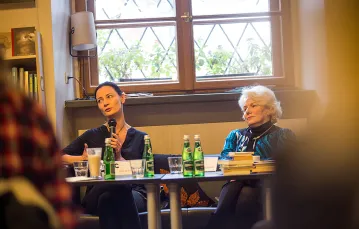 Tłumaczki. Dyskusja: Justyna Czechowska, Joanna Kornaś-Warwas, Katarzyna Krzyżewska / Fot. Tomasz Wiech