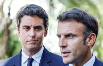 Gabriel Attal i prezydent Macron. Paryż, 1 września 2023 r.