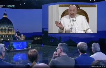 Papież Franciszek w programie "Che tempo che fa", 14 stycznia 2024 r. // X / @chetempochefa