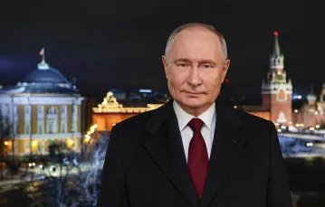 Przemówienie noworoczne Władimira Putina. Moskwa, 31 grudnia 2023 r. / fot. GAVRIIL GRIGOROV / AFP / EAST NEWS