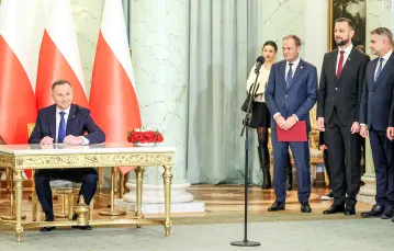 Ceremonia zaprzysiężenia rządu Donalda Tuska w Pałacu Prezydenckim. Warszawa, 13 grudnia 2023 r. / fot Wojciech Olkuśnik / EAST NEWS