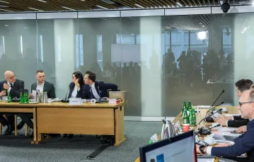  Posiedzenie komisji śledczej ds. afery wizowej. Przesłuchanie Edgara Kobosa ( n/z drugi z lewej ) / Fot. Wojciech Olkuśnik / East News