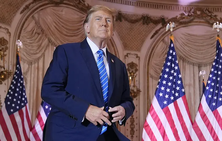 Donald Trump podczas wieczoru wyborczego w superwtorek w Palm Beach na Florydzie. 5 marca 2024 r. / fot. Evan Vucci / AP / EAST NEWS