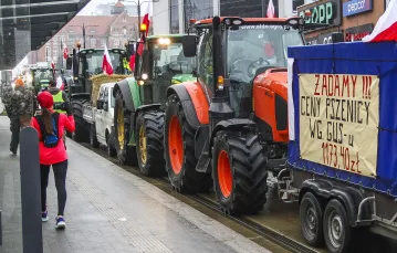 Protest rolników w Olsztynie. 20 lutego 2024 r. / Fot. Artur Szczepański / REPORTER