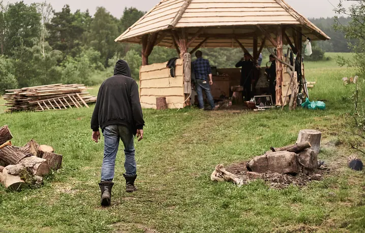 Podczas nagrywania płyty „Opla Stasiuk Trzaska". // Fot. Kamil Gubała / Materiały prasowe MYSTIC PRODUCTION