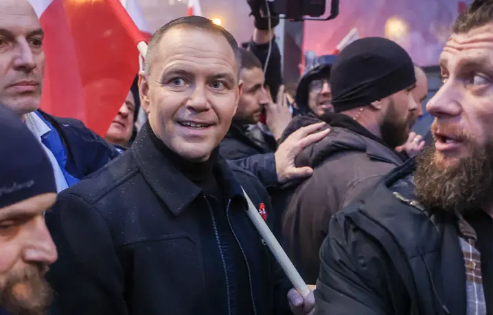 Prezydent RP Karol Nawrocki na marszu Niepodleglości „Jeden narod - silna Polska". Warszawa, 11 listopada 2025 r. // Andrzej Iwańczuk / REPORTER