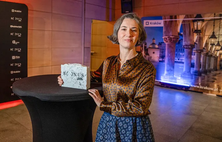 Karolina Wigura, laureatka nogrody Tygodnika Powszechnego "Bonus". Kraków, 28 listopada 2025 r. // Fot. Marek Bednarz