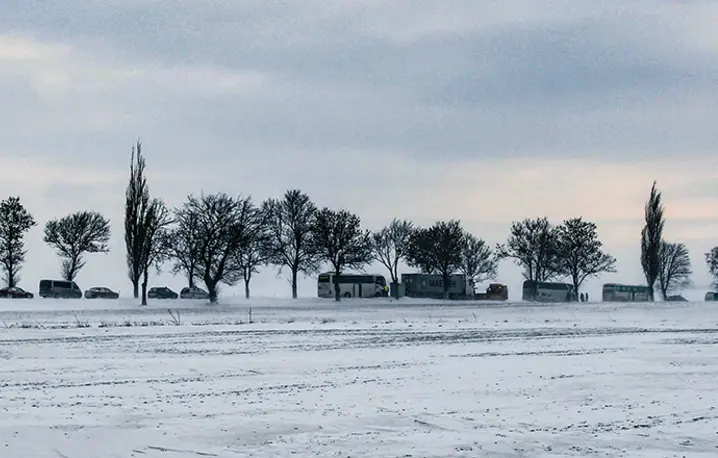 Wiśniewo, zima 2014 r. // Fot. Tomasz Waszczuk / PAP