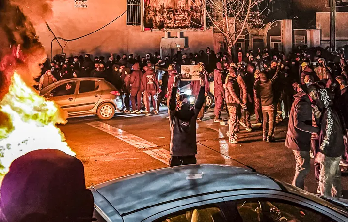 Protesty w Teheranie, 9 stycznia 2025 r. // Middle East Images / Abaca / Forum 