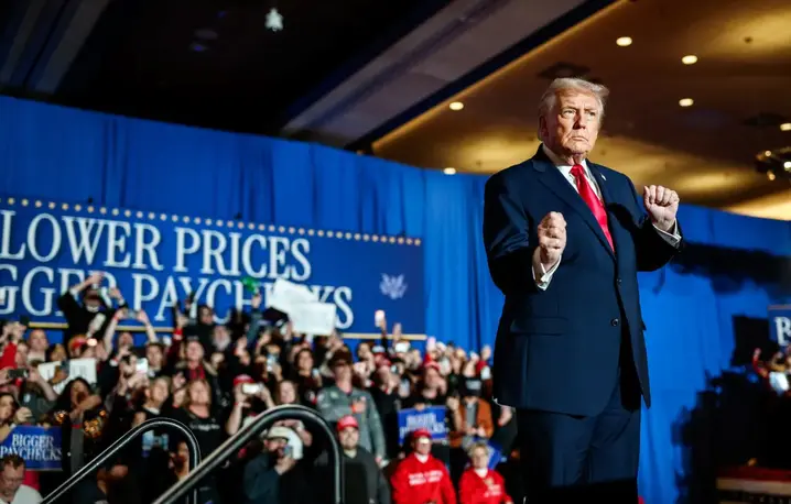 Prezydent Donald Trump podczas konferencji ekonomicznej w Mount Pocono w Pensylwanii. Stany Zjednoczone, 10 grudnia 2025 r. // Materiały prasowe Białego Domu