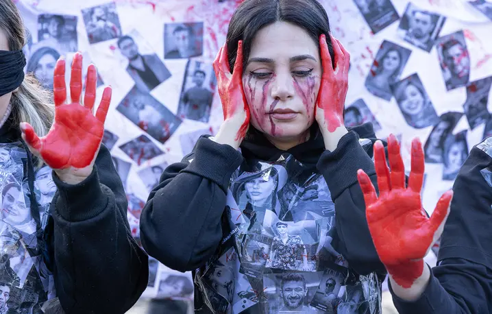 Protest społeczności irańskiej przeciwko reżimowi ajatollahów. Rzym, Włochy, 24 stycznia 2026 r. // Fot. Matteo Nardone / Fotogramma / IPA / ABACA / East News