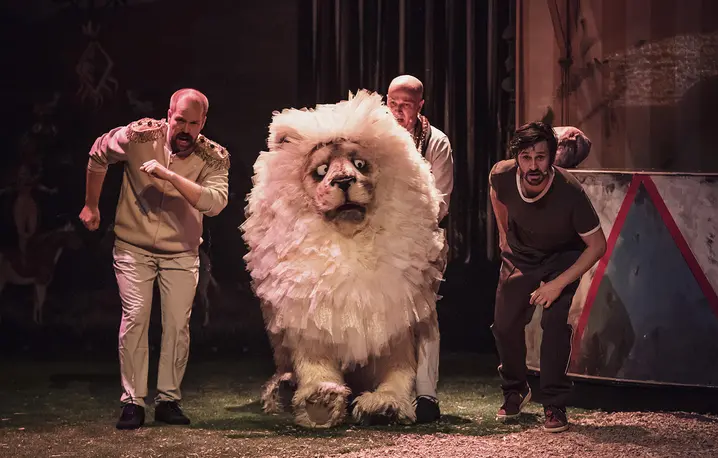 Scena ze spektaklu "Tarabumba! Ale cyrk". // Fot. Jaremi Ataszow / materialy prasowe Teatru Groteska