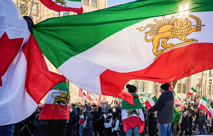 Protesty diaspory irańskiej w Kanadzie. Toronto, 1 lipca 2026 r. // Fot. ammy Kogan / AP / East News