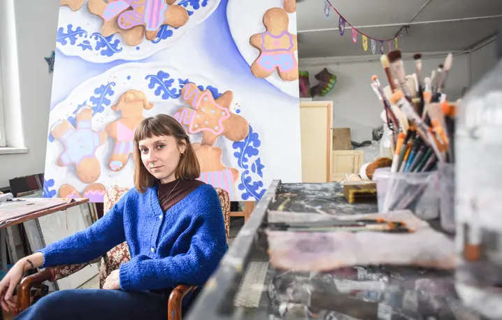 Julia Szymczykowska w swojej pracowni. Kraków, 23 stycznia 2026 r. // Fot. Jacek Taran