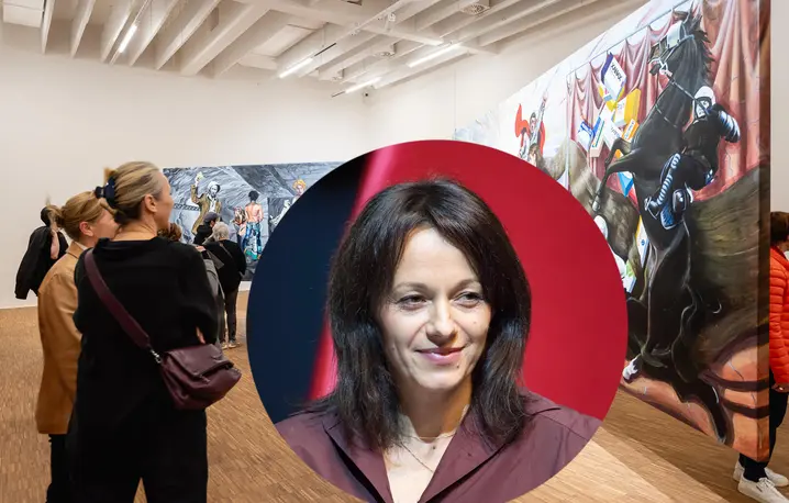 Olga Wysocka dyrektorka Instytut Adama Mickiewicza. 4 czerwca 2024 r. // Fot. Wojciech Stróżyk / Reporter / Otwarcie wystawy „Moon, Sun, Mercury” – Mikołaja Sobczaka w Salzburgu. Maj, 2025 r. // Materiały prasowe IAM / 