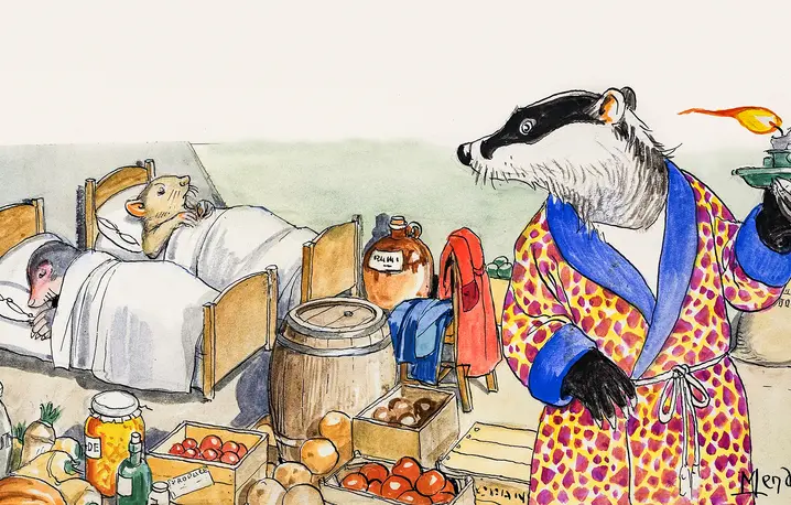 Ilustracja Philipa Mendozy do książki „O czym szumią wierzby” Kennetha Grahame’a // Look and Learn / Bridgeman Images / PhotoPower 