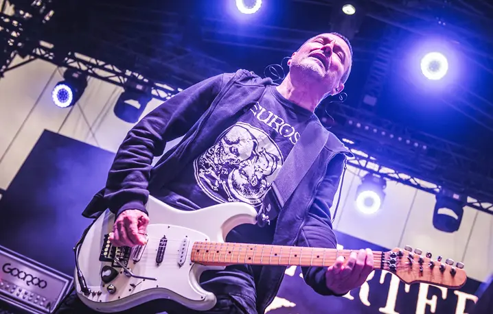 Koncert zespołu Dezerter, na zdj. Robert Matera. Wrocław, 2 maja 2023 r. //ot. Karol Makurat / REPORTER