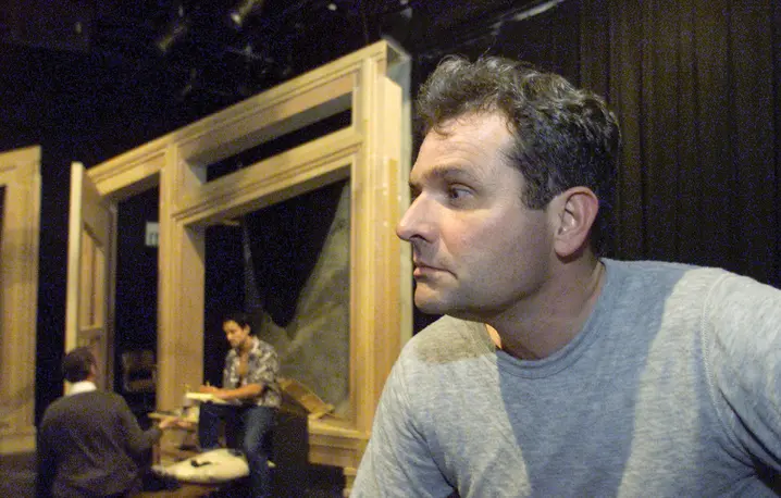 Denis Johnson podczas prób do sztuki wg jego opowiadania „Hellhounds on My Trail”. San Francisco, 2010 r. // Fot. Liz Hafalia / San Francisco Chronicle / AP / East News