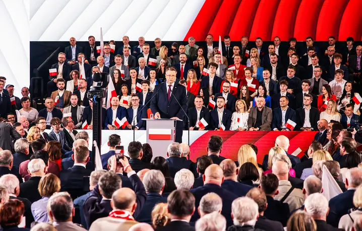 Przemysław Czarnek na Konwencji Prawa i Sprawiedliwości. na której ogłoszono jego kandydaturę na premiera. Kraków, 7 marca 2026 r. // Fot. Beata Zawrzel / Reporter