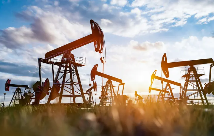 Podnośniki pompowe na polu naftowym. // Adobe Stock