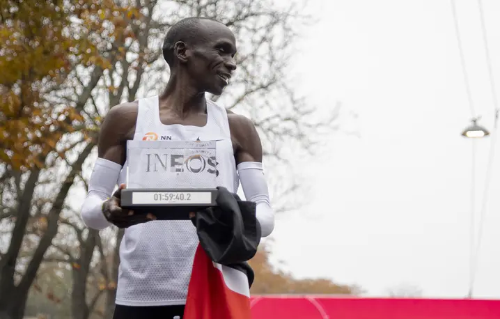 Po najszybszym biegu: Eliud Kipchoge, Wiedeń, 12 października 2019 r. / CHRISTIAN BRUNA / EPA / PAP
