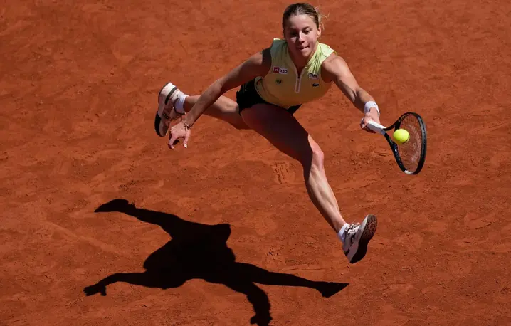 Maja Chwalińska podczas finału turnieju Roland Garros. Paryż, 6 czerwca 2026 r. / FOT. Christophe Ena/Associated Press/East News