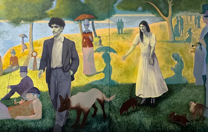 Krzysztof Gil, „Niedzielne popołudnie” (fragment), 2026 r., dyptyk olej, płótno // materiały prasowe