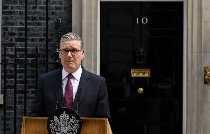 Premier Wielkiej Brytanii Keir Starmer ogłasza swoją rezygnację. Londyn, 22 czerwca 2026 r.
