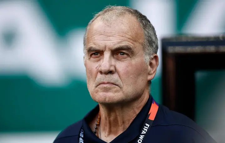 Marcelo Bielsa, argentyński selekcjoner reprezentacji Urugwaju, przed meczem grupy H mundialu 2026 z Hiszpanią na stadionie w Zapopan, 26 czerwca 2026 r.