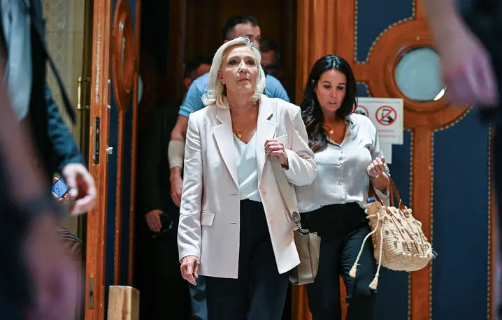 Marine Le Pen po ogłoszeniu wyroku w procesie apelacyjnym w sądzie w Paryżu. 7 lipca 2026 r. // Fot. Mustafa Yalcin / Getty Images