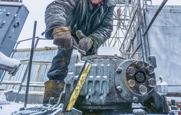Jedno ze złóż ropy naftowej  i gazu ziemnego na Ukrainie, Hnidynci (obwód czernihowski), 2016 r. / BLOOMBERG / GETTY IMAGES