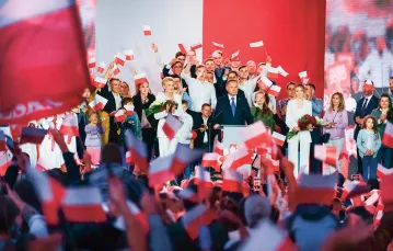 Wieczór wyborczy Andrzeja Dudy w Pułtusku, 12 lipca 2020 r. / KRYSTIAN DOBUSZYŃSKI / POLSKA PRESS / GALLO IMAGES