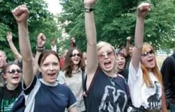 Antyrządowa demonstracja białoruskich studentów. Miński, 21 lipca 2004 / 