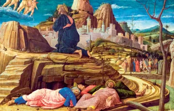 Andrea Mantegna „Modlitwa w Ogrójcu”, ok. 1460 r. / UNIVERSAL HISTORY ARCHIVE / GETTY IMAGES