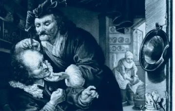 Johann Elias Haid wg Fransa van Mieris, "Chirurg" (Cudowny lekarz), 1776, mezzotinta: 224x322mm / Polska Akademia Umiejętności / 