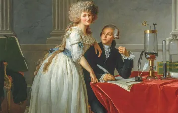 Jacques-Louis David, Antoine-Laurent de Lavoisier i jego żona, chemik Marie-Anne Pierrette Paulze, 1788 r. / WIKIPEDIA.ORG