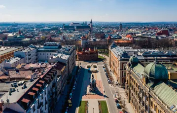 Oś Pomnik Grunwaldzki – Mickiewicza (Rynek) i Kościuszki (Wawel) to spójny wykład o dziejach Polski i Krakowa. / JAN GRACZYŃSKI / EAST NEWS