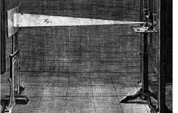 Rozszczepienie światła w pryzmacie. Rycina z popularyzatorskiej wesji "Principiów" Izaaka Newtona, Londyn 1747 r. / fot. East News / 